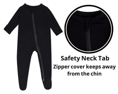 GUISBY Rayon Made From bamboo Baby Pajamas, Newborn Double Zipper Sleepers, Long Sleeve with Mitten Cuffs Pack of 3 - Image 2