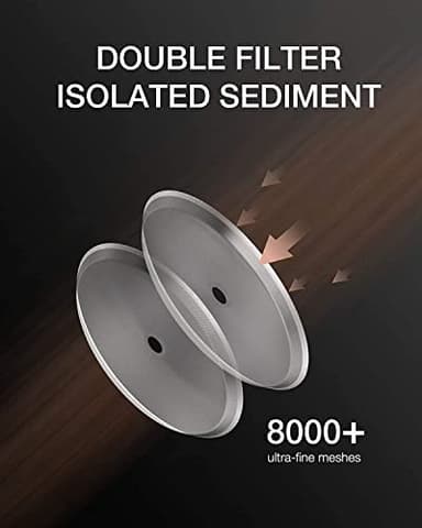 BAYKA 21 Ounce 0.6 Liter French Press Coffee Tea Maker Small, Heat Resistant Thickened Borosilicate Glass Stainless Steel Single Serve Brewer, Cold Brew Percolators, Cafetera Teapot, Copper - Image 4