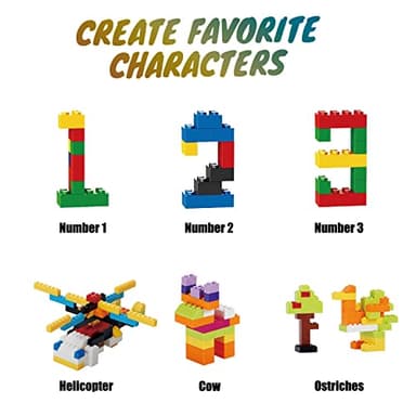 HUIZDQ 1500 Pieces Building Bricks, Classic Bulk Small Blocks, Classic Bricks Set Basic Building Blocks Compatible with All Major Brands - Image 8