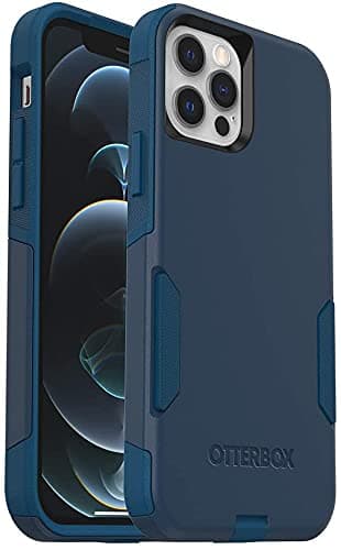 OtterBox iPhone 12 & iPhone 12 Pro Commuter Series Case - Bespoke Way (Blazer Blue/Stormy SEAS Blue), Slim & Tough, Pocket-Friendly, with Port Protection - Image 4