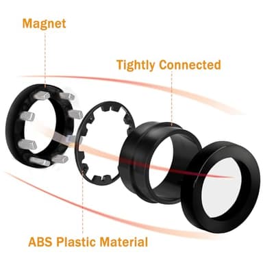 Buluwams ADHD Autism Sensory Stress Toys Teen Boys ADHD Autism Sensory Toys for Kids Black Magnetic Fidget Rings 3pcs - Image 3