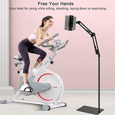 SAMHOUSING Tablet Floor Stand, Adjustable Universal 360-degree Rotatable Metal Tablet Holder, Phone Stand for iPad/iPhoneX/iPad Pro or Other 4.7~12.9 Inch-Screen Devices (Black) - Image 4