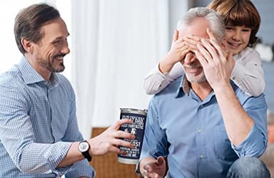 BETHEGIFT Gifts for Dad from Daughter, Son, Kids on Fathers Day, Christmas - Funny Fathers Day Tumbler - Present for Father - Dad Birthday Tumbler 20oz, Navy Insulated Stainless Steel - Image 6