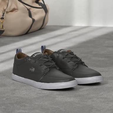 Lacoste Men's Bayliss Sneaker, Black/White, 9 - Image 6
