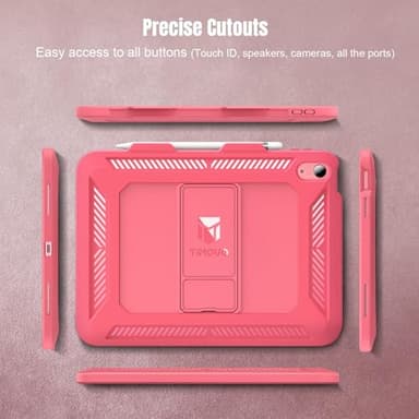 TiMOVO Case for iPad (A16) 11th Generation 11 Inch 2025, iPad 10th Generation Case 2022 with Screen Protector, Heavy Duty Shockproof Rugged Protective Cover, Watermelon Pink - Image 4