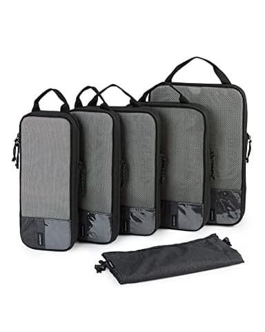 BAGSMART 6 Set Compression Packing Cubes for Travel, Lightweight Vacation Travel Essentials for Men, Travel Accessories for Suitcase Organizer Bags Set, Durable Luggage Organizer Travel Bags - Image 1