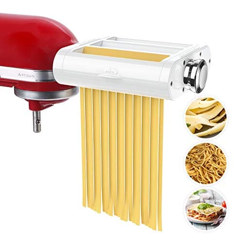 Antree Pasta Maker Attachment 3 in 1 Set for KitchenAid Stand Mixers Included Pasta Sheet Roller, Spaghetti Cutter, Fettuccine Cutter Maker Accessories and Cleaning Brush - Image 1