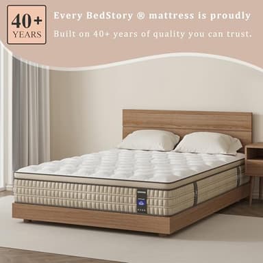 BedStory Firm King Mattress 12 inch - Pain-Relieving Hybrid Mattress for Extra Lumbar & Hip Support - No Sagging Bed in a Box - 365-Night Trial - No Odor, Fiberglass-Free, CertiPUR-US Certified - Image 7
