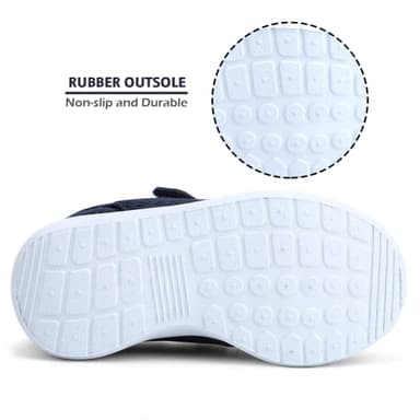 HIITAVE Toddler Boys Shoes Breathable Trail Running Sneakers Lightweight Tennis Shoes Navy/White 10 M US Toddler - Image 5