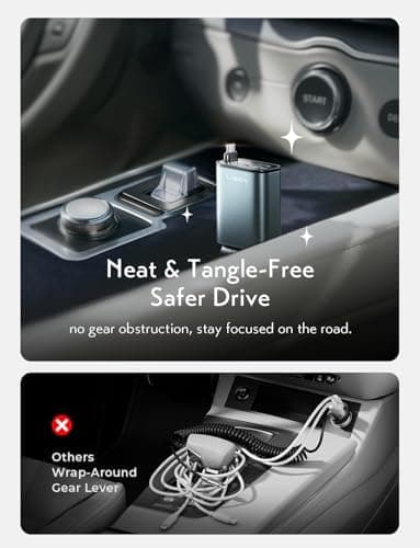 LISEN for Car Charger USB C Fast Charge fit iPhone 17 Pro Max Air, [Ultra-Mini, 60% Less Space] 57W Type C Retractable Car Phone Charger Adapter for iPhone 16e 16 15 Samsung S25 S24 Pixel Android - Image 4