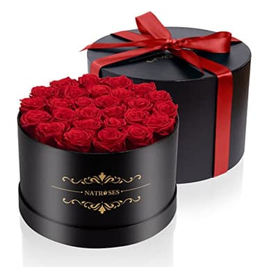NATROSES 27 Piece Forever Preserved Roses in a Box, Preserved Flowers for Delivery Birthday, Flowers Gifts for Mothers Day, Red - Image 4
