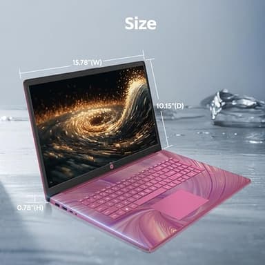 HP 17 Laptop, 17.3'' Touchscreen Display, Intel Quad-Core N200 Processor, 16GB RAM, 1TB SSD+128GB SSD, Webcam, Number Keypad, Windows 11 Home, Fatcayes Accessory, Sunkissed Plum (Renewed) - Image 6
