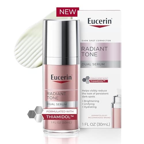 Eucerin Radiant Tone Dual Serum Dark Spot Corrector, Dark Spot Serum with Thiamidol and Hyaluronic Acid, Helps Visibly Reduce the Look of Persistent Dark Spots, 1 Fl Oz Bottle - Image 1