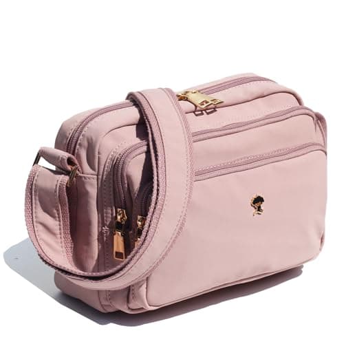 ESVAN Triple Zip Crossbody Bags for Women Fashion Ladies Purse Multi-Pocket Handbags Messenger Shoulder Bag - Image 1