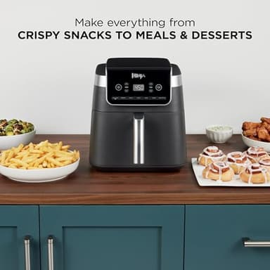 Ninja | Air Fryer Pro XL | 6.5QT Capacity fits up to 9lbs of Wings| 7-in-1 Max Crisp, Broil, Air Fry, Roast, Bake, Reheat & Dehydrate | Dishwasher Safe Parts | Space Saving | Grey | AF182AMZ - Image 3