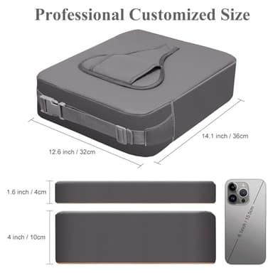 TOTIDYH Toddler Booster Seat for Dining Table, Non-Slip Kitchen Chair Booster Seat with Backrest and Adjustable Straps, Portable PU Waterproof Travel Baby Booster Increasing Cushion - Image 5