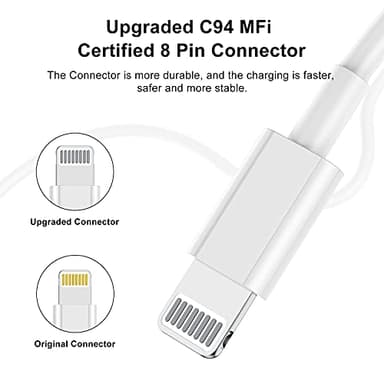 10ft iPhone Charger, [Apple Certified] Long Apple Charging Cord,10 Feet Original Lightning to USB Cable,10 Foot iPhone Charging Cable for iPhone 14 Pro Max/14/13 Pro/12 Mini/11/XS/XR/8/7/6S/5/SE,iPad - Image 5
