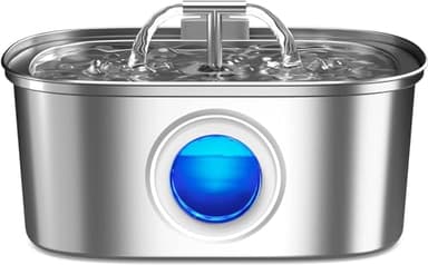 Cat Water Fountain Stainless Steel: 108oz/3.2L Automatic Pet Water Fountain Dog Water Dispenser with Water Level Window - for Cats Inside - Image 1