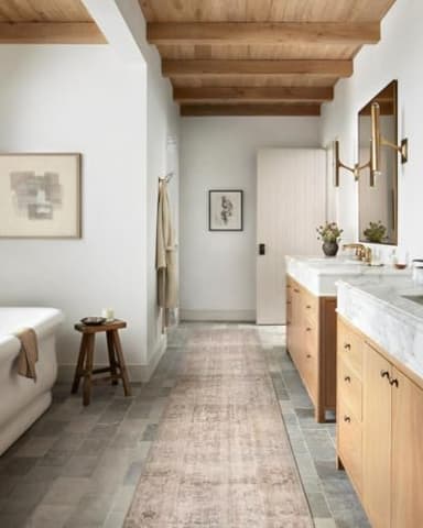 Loloi Amber Lewis Georgie Collection GER-02 Ocean/Sand 10'-0" x 14'-0", .19" Pile Height, Area Rug - Image 4