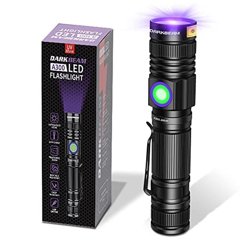 DARKBEAM UV 395nm Flashlight USB Rechargeable, Wood's lamp Black Light, Handheld Ultraviolet LED Portable with Clip, Resin Curing/Spot Scorpions/Fluorescer/Detector for Pet Dog Urine - Image 1