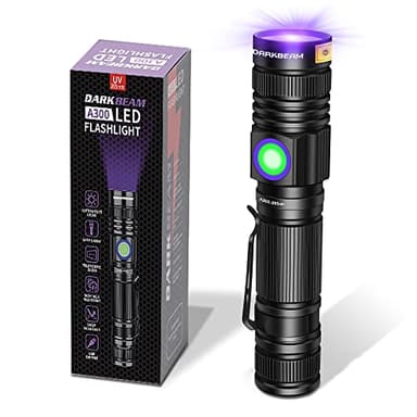 DARKBEAM UV 395nm Flashlight USB Rechargeable, Wood's lamp Black Light, Handheld Ultraviolet LED Portable with Clip, Resin Curing/Spot Scorpions/Fluorescer/Detector for Pet Dog Urine - Image 1