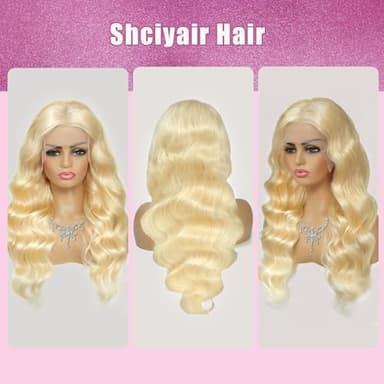 Shciyair 30 Inch 613 13x6 Lace Front Wig Human Hair 200 Density Blonde Wig Human Hair 613 HD Lace Frontal Wig 13x6 Body Wave Lace Front Wigs Human Hair Pre Plucked with Baby Hair - Image 7