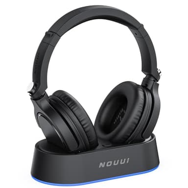 Wireless Headphones for TV Watching, TV Headphones Wireless for Seniors with Multi-Function Transmitter Charging Base, 65hrs Worktime Bluetooth Headset, No Audio Delay, Gifts for Parents & Elderly - Image 1