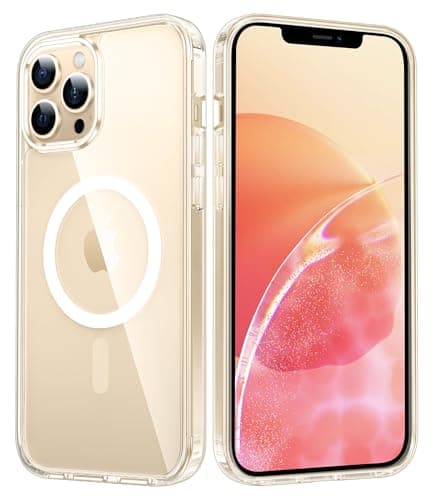 FNTCASE for iPhone 12 Pro-Max Case: Strong Magnetic Anti Yellowing Slim Clear Case | Military Grade Protective & Shockproof Drop Protection Thin Transparent Phone Cover(Q-Clear) - Image 1