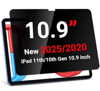 ZOEGAA Privacy Screen Protector for iPad 11/10th Generation A16(11/10.9 Inch,2025/2022), Anti-Spy Privacy Filter, Matte Finish Anti Blue Light Glare Filter for iPad 11/10 Gen 2025 - Image 1