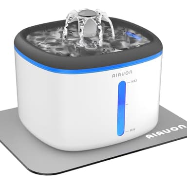 AIAUON Cat Water Fountain Ultra Quiet - 84oz/2.5L Cordless Automatic Water Dispenser for Cats, Water Bowl for Pets no Spilling, Cat Feeding & Watering Supplies with 3 Filters & Feeding Mat - Image 1