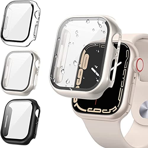 Tensea [3PCS for Apple Watch Screen Protector Case 40mm SE 3rd/SE 2rd Generation/SE/Series 6/5/4 Accessories, iWatch Protective Face Cover for Women Men, Bumper Tempered Glass for iPhone Watch 40 mm - Image 1