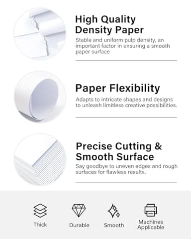 ALEWAPO White Cardstock 8.5 x 11 Thick Paper, 40 Sheets, ThickPaper 65 LB/180 GSM, Cardstock Printer Paper 8.5 x 11, White Card Stock for Invitations, Menus, Wedding, DIY Cards - Image 3