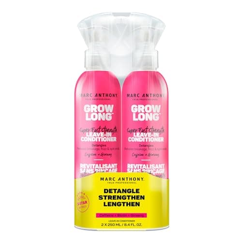 Marc Anthony Leave-In Conditioner Spray & Detangler, Grow Long Biotin, 2-pack - Anti-Frizz Deep Conditioner For Split Ends & Breakage - Vitamin E, Caffeine & Ginseng for Curly, Dry & Damaged Hair - Image 1