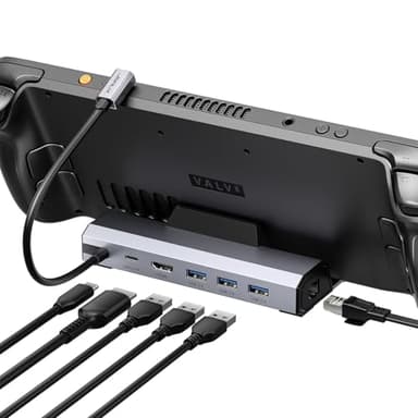 JSAUX Upgraded Docking Station 4K@120Hz for Steam Deck OLED/ROG Ally X/Legion Go (S)/MSi Claw, 6-in-1 Steam Deck Dock with HDMI 2.1, Gigabit Ethernet, 3 USB 3.0, 100W Charge for Steam Deck LCD-HB0603 - Image 1