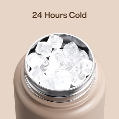 ENCOOL Insulated Water Bottle with Straw Stainless Steel Water Bottle, Leak-Proof, BPA-Free, Double Wall Vacuum Keeps Cold for 24 Hours for Sports, Travel, School (32 oz, Raw Umber) - Image 4