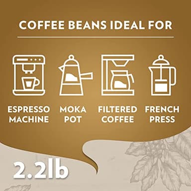 Lavazza QualitÃ Oro Whole Bean Blend, Medium Roast, 2.2 Pound (Pack of 1) ,100% Arabica, Central America & African highland origins, Fruity & Aromatic - Image 10