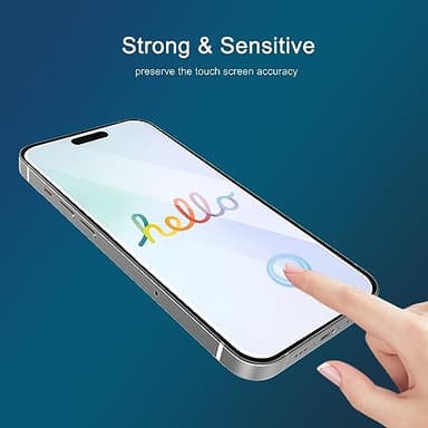 Ailun Screen Protector for iPhone 16 / iPhone 15 / iPhone 15 Pro [6.1 Inch] Display 3 Pack Tempered Glass, Dynamic Island Compatible, Case Friendly [Not for iPhone 16 Pro 6.3 Inch]. - Image 5