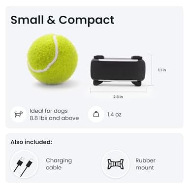 Tractive Smart Dog GPS Tracker | Live Pet Tracker with Virtual Fence | Vital Sign Monitoring of Heart & Respiratory Rate | Bark Monitoring | Dog Collar Attachment (Black) - Image 8