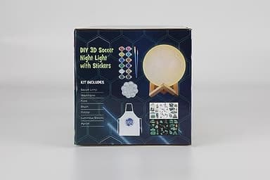 Paint Your Own Soccer Ball Lamp Kit, Soccer Gifts 3D Night Light, Art Supplies Creativity Arts and Crafts for Kids Ages 8-12, Birthday Christmas Gifts for Boys Girls Ages 3 4 5 6 7 8 9 10 11 12+ - Image 9