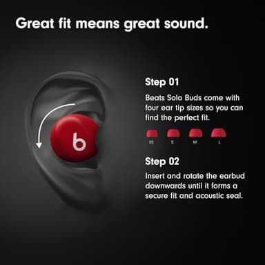 Beats Solo Buds - Wireless Bluetooth Earbuds | 18 Hours of Battery Life | Apple & Android Compatibility | Built-in Microphone - Matte Black - Image 2