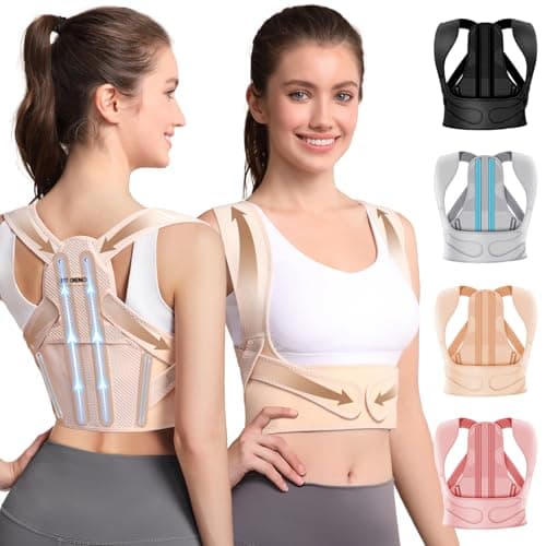 Posture Corrector for Women and Men: Improve Posture Correct Hunchback Slouching Invisible Under Clothes - Adjustable Lightweight Upper Back Brace for Neck Shoulder & Upper Back Pain Relief (XS/S Under Bust 26"-37") - Image 1