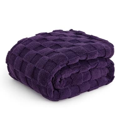 Bedsure GentleSoft Purple Throw Blanket for Couch - Super Soft Cozy Blankets Gifts for Women Men Girls, Cute Small Fleece Throws for Bedroom Home Decor, 50x70 Inches - Image 1