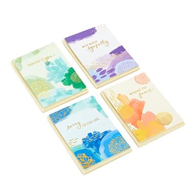 Hallmark Sympathy Cards Assortment, Abstract Watercolor (16 Assorted Thinking of You Cards with Envelopes) - Image 3