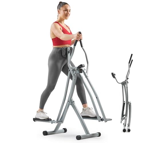 Sunny Health & Fitness Smart Air Walker Elliptical, Low-Impact 30-Inch Stride Home Glider Machine, Senior Cross Trainer for Indoor Cardio Exercise, Free SunnyFit App Bluetooth Connection- SF-E902SMART - Image 1