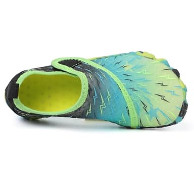 ANYUETE Water Shoes for Kids Boys Girls Aqua Socks Barefoot Beach Sports Swim Pool Outdoor Quick Dry Lightweight Green Little Big Kid 3 Big Kid - Image 4