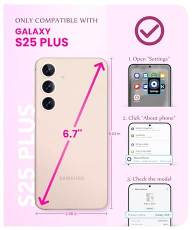 GVIEWIN Magnetic for Samsung Galaxy S25 Plus Case [Compatible with MagSafe] [AI-Tested Dropproof] Marble with Camera Lens+Screen Protector Shockproof Phone Cover for S25+ Plus (Quicksand/Purple) - Image 2