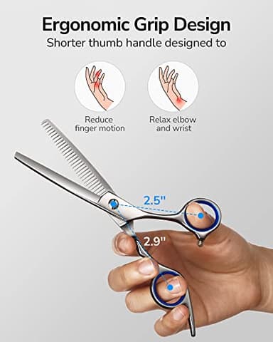 Hair Thinning Scissors ULG Professional Barber’s Texturizing Teeth Shears for Hairdressing, Salon and Home Use Thinning Shears for Hair Cutting, Made of Japanese Stainless Steel, 6.5 inch - Image 3