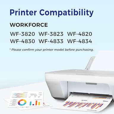 822XL Remanufactured Replacement for Epson 822XL Ink Cartridges Combo Pack 822 822 XL T822XL Ink for Workforce Pro WF-3820 WF-4830 WF-4820 WF-4830 WF-4833 WF-4834 Printer (5 Pack) - Image 2