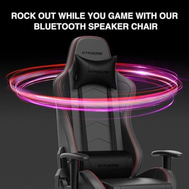 GTRACING Gaming Chair with Footrest Speakers Video Game Chair Bluetooth Music Heavy Duty Ergonomic Computer Office Desk Chair - Image 10