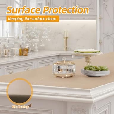 Shinlendid Shelf and Drawer Liner for Kitchen Cabinets Non-Adhesive, Strong Grip Non-Slip Thickened Cabinet Liners for Shelves, Waterproof Mats for Dresser Cupboard, Khaki, 23 in x 30 Feet - Image 3